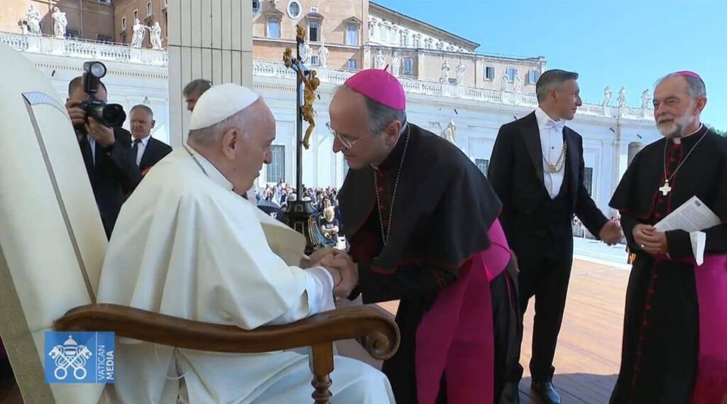 Il Papa col presidente dei vescovi calabresi